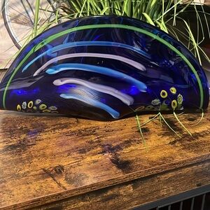 Vintage millefiori glass art vase